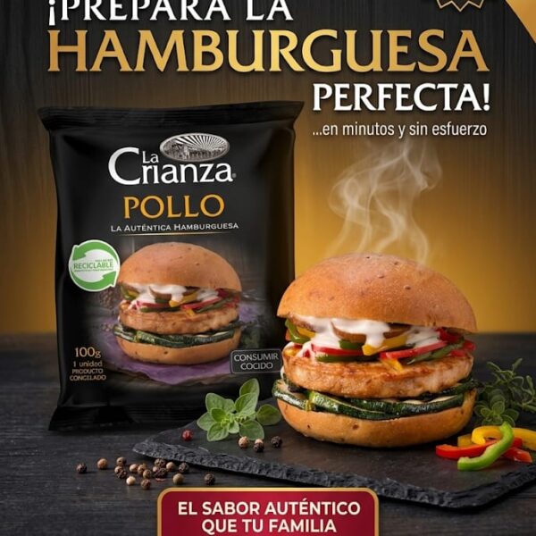 Hamburguesa de Pollo La Crianza 100grs