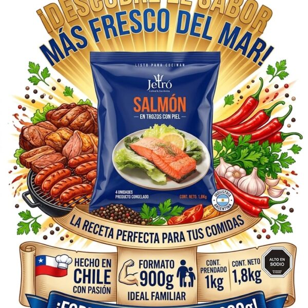 Salmon Trozo Con Piel 500 gr