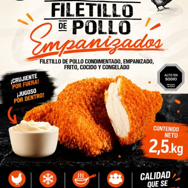 Filetillo De Pollo Empanizados 4*2.5 kg