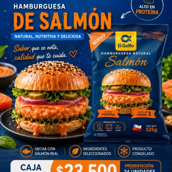 HAMBURGUESA DE SALMON CAJA 3 KILOS