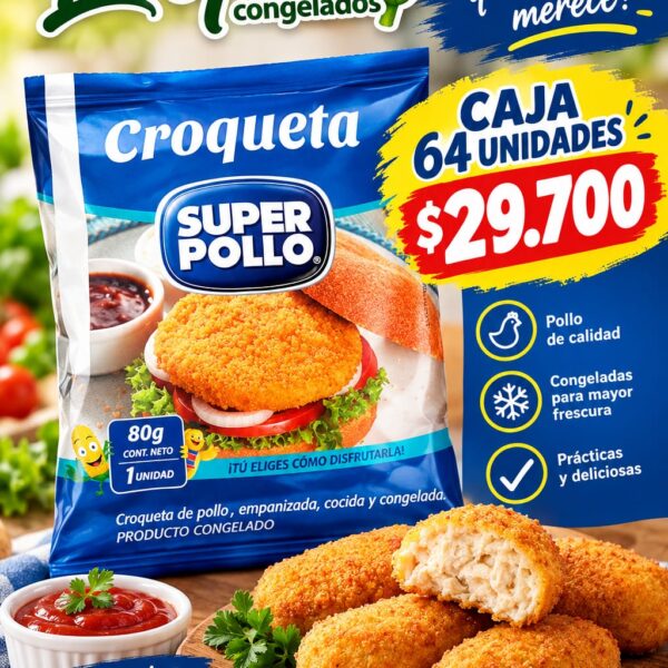 Croquetas Super Pollo 64*80 gr